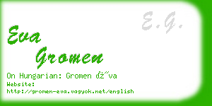 eva gromen business card